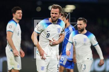 2023-03-23 - Harry Kane of England reacts during the UEFA Euro 2024, European Qualifiers, Group C football match between Italy and England on March 23, 2023 at Stadio Diego Armando Maradona in Naples, Italy - FOOTBALL - EURO 2024 - QUALIFYING - ITALY V ENGLAND - UEFA EUROPEAN - SOCCER