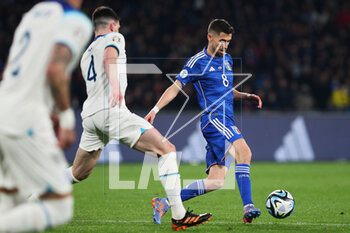 2023-03-23 - Jorginho of Italy in action during the UEFA Euro 2024, European Qualifiers, Group C football match between Italy and England on March 23, 2023 at Stadio Diego Armando Maradona in Naples, Italy - FOOTBALL - EURO 2024 - QUALIFYING - ITALY V ENGLAND - UEFA EUROPEAN - SOCCER