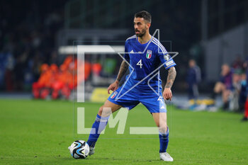 2023-03-23 - Leonardo Spinazzola of Italy in action during the UEFA Euro 2024, European Qualifiers, Group C football match between Italy and England on March 23, 2023 at Stadio Diego Armando Maradona in Naples, Italy - FOOTBALL - EURO 2024 - QUALIFYING - ITALY V ENGLAND - UEFA EUROPEAN - SOCCER