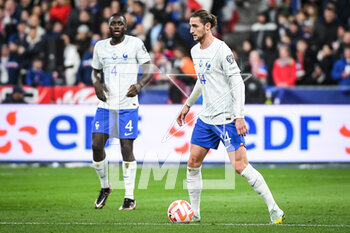 2023-03-24 - Dayot UPAMECANO of France and Adrien RABIOT of France during the UEFA Euro 2024, European Qualifiers, Group B football match between France and Netherlands on March 24, 2023 at Stade de France in Saint-Denis near Paris, France - FOOTBALL - EURO 2024 - QUALIFYING - FRANCE V NETHERLANDS - UEFA EUROPEAN - SOCCER