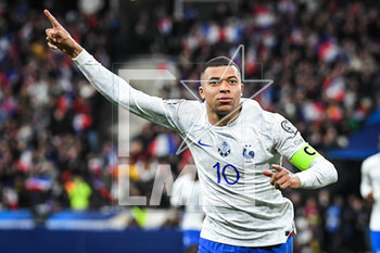 2023-03-24 - Kylian MBAPPE of France celebrates his goal during the UEFA Euro 2024, European Qualifiers, Group B football match between France and Netherlands on March 24, 2023 at Stade de France in Saint-Denis near Paris, France - FOOTBALL - EURO 2024 - QUALIFYING - FRANCE V NETHERLANDS - UEFA EUROPEAN - SOCCER