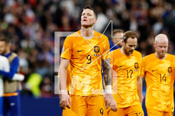 2023-03-24 - Wout Weghorst of the Netherlands looks dejected during the UEFA Euro 2024, European Qualifiers, Group B football match between France and Netherlands on March 24, 2023 at Stade de France in Saint-Denis near Paris, France - FOOTBALL - EURO 2024 - QUALIFYING - FRANCE V NETHERLANDS - UEFA EUROPEAN - SOCCER