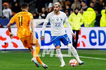 2023-03-24 - Theo Hernandez of France during the UEFA Euro 2024, European Qualifiers, Group B football match between France and Netherlands on March 24, 2023 at Stade de France in Saint-Denis near Paris, France - FOOTBALL - EURO 2024 - QUALIFYING - FRANCE V NETHERLANDS - UEFA EUROPEAN - SOCCER