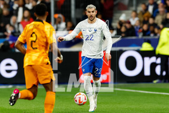 2023-03-24 - Theo Hernandez of France during the UEFA Euro 2024, European Qualifiers, Group B football match between France and Netherlands on March 24, 2023 at Stade de France in Saint-Denis near Paris, France - FOOTBALL - EURO 2024 - QUALIFYING - FRANCE V NETHERLANDS - UEFA EUROPEAN - SOCCER