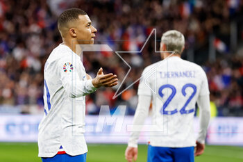 2023-03-24 - Kylian Mbappe of France celebrates after scoring his sides third goal during the UEFA Euro 2024, European Qualifiers, Group B football match between France and Netherlands on March 24, 2023 at Stade de France in Saint-Denis near Paris, France - FOOTBALL - EURO 2024 - QUALIFYING - FRANCE V NETHERLANDS - UEFA EUROPEAN - SOCCER