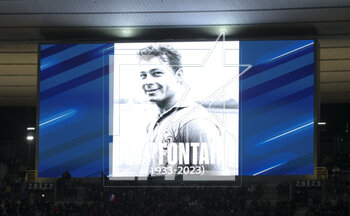 2023-03-25 - Just Fontaine is honored before the UEFA Euro 2024, European Qualifiers, Group B football match between France and Netherlands on March 24, 2023 at Stade de France in Saint-Denis near Paris, France - FOOTBALL - EURO 2024 - QUALIFYING - FRANCE V NETHERLANDS - UEFA EUROPEAN - SOCCER