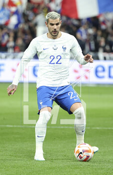 2023-03-25 - Theo Hernandez of France during the UEFA Euro 2024, European Qualifiers, Group B football match between France and Netherlands on March 24, 2023 at Stade de France in Saint-Denis near Paris, France - FOOTBALL - EURO 2024 - QUALIFYING - FRANCE V NETHERLANDS - UEFA EUROPEAN - SOCCER