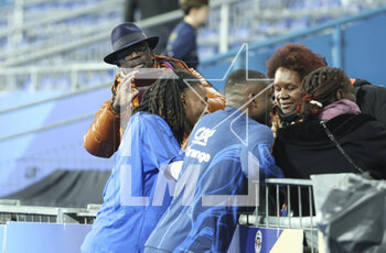 2023-03-25 - Lilian Thuram takes a picture of his sons Khephren Thuram and Marcus Thuram of France following the UEFA Euro 2024, European Qualifiers, Group B football match between France and Netherlands on March 24, 2023 at Stade de France in Saint-Denis near Paris, France - FOOTBALL - EURO 2024 - QUALIFYING - FRANCE V NETHERLANDS - UEFA EUROPEAN - SOCCER