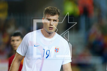 2023-03-25 - Alexander Sorloth of Norway during the UEFA EURO 2024, European Qualifiers group A football match between Spain and Norway on March 25, 2023 at La Rosaleda Stadium in Malaga, Spain - FOOTBALL - EURO 2024 - QUALIFYING - SPAIN V NORWAY - UEFA EUROPEAN - SOCCER