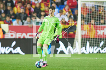 2023-03-25 - Kepa Arrizabalaga of Spain during the UEFA EURO 2024, European Qualifiers group A football match between Spain and Norway on March 25, 2023 at La Rosaleda Stadium in Malaga, Spain - FOOTBALL - EURO 2024 - QUALIFYING - SPAIN V NORWAY - UEFA EUROPEAN - SOCCER