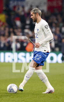 2023-03-27 - Theo Hernandez of France during the UEFA Euro 2024, European Qualifiers, Group B football match between Republic of Ireland and France on March 27, 2023 at Dublin Arena in Dublin, Republic of Ireland - FOOTBALL - EURO 2024 - QUALIFYING - REPUBLIC OF IRELAND V FRANCE - UEFA EUROPEAN - SOCCER