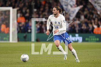 2023-03-27 - Adrien Rabiot of France during the UEFA Euro 2024, European Qualifiers, Group B football match between Republic of Ireland and France on March 27, 2023 at Dublin Arena in Dublin, Republic of Ireland - FOOTBALL - EURO 2024 - QUALIFYING - REPUBLIC OF IRELAND V FRANCE - UEFA EUROPEAN - SOCCER