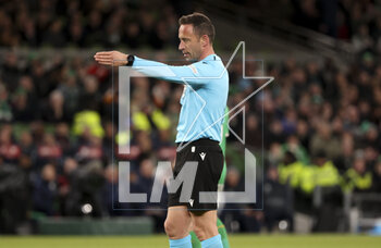 2023-03-27 - Referee Artur Dias of Portugal during the UEFA Euro 2024, European Qualifiers, Group B football match between Republic of Ireland and France on March 27, 2023 at Dublin Arena in Dublin, Republic of Ireland - FOOTBALL - EURO 2024 - QUALIFYING - REPUBLIC OF IRELAND V FRANCE - UEFA EUROPEAN - SOCCER