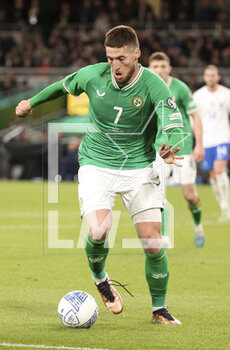 2023-03-27 - Matthew Doherty of Ireland during the UEFA Euro 2024, European Qualifiers, Group B football match between Republic of Ireland and France on March 27, 2023 at Dublin Arena in Dublin, Republic of Ireland - FOOTBALL - EURO 2024 - QUALIFYING - REPUBLIC OF IRELAND V FRANCE - UEFA EUROPEAN - SOCCER