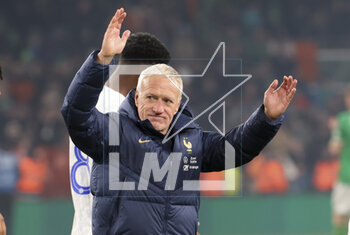 2023-03-27 - Coach of France Didier Deschamps celebrates the victory following the UEFA Euro 2024, European Qualifiers, Group B football match between Republic of Ireland and France on March 27, 2023 at Dublin Arena in Dublin, Republic of Ireland - FOOTBALL - EURO 2024 - QUALIFYING - REPUBLIC OF IRELAND V FRANCE - UEFA EUROPEAN - SOCCER