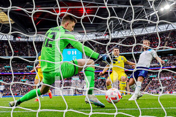 2023-03-28 - England forward Harry Kane (9) scores a goal 1-0 during the UEFA Euro 2024, European Qualifiers football match between England and Ukraine on 26 March 2023 at Wembley Stadium in London, England - FOOTBALL - EURO 2024 - QUALIFYING - ENGLAND V UKRAINE - UEFA EUROPEAN - SOCCER