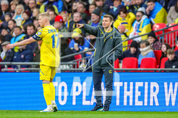 2023-03-28 - Ukraine Manager Ruslan Rotan during the UEFA Euro 2024, European Qualifiers football match between England and Ukraine on 26 March 2023 at Wembley Stadium in London, England - FOOTBALL - EURO 2024 - QUALIFYING - ENGLAND V UKRAINE - UEFA EUROPEAN - SOCCER