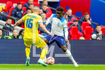 2023-03-28 - England midfielder Bukayo Saka during the UEFA Euro 2024, European Qualifiers football match between England and Ukraine on 26 March 2023 at Wembley Stadium in London, England - FOOTBALL - EURO 2024 - QUALIFYING - ENGLAND V UKRAINE - UEFA EUROPEAN - SOCCER