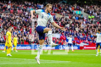 2023-03-28 - England forward Harry Kane (9) scores a goal and celebrates 1-0 during the UEFA Euro 2024, European Qualifiers football match between England and Ukraine on 26 March 2023 at Wembley Stadium in London, England - FOOTBALL - EURO 2024 - QUALIFYING - ENGLAND V UKRAINE - UEFA EUROPEAN - SOCCER