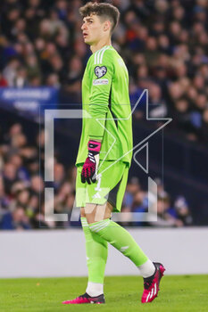 2023-03-28 - Kepa Arrizabalaga of Spain during the UEFA Euro 2024, European Qualifiers, Group A football match between Scotland and Spain on March 28, 2023 at Hampden Park in Glasgow, Scotland - FOOTBALL - EURO 2024 - QUALIFYING - SCOTLAND V SPAIN - UEFA EUROPEAN - SOCCER