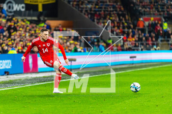 2023-03-28 - Wales' defender Connor Roberts during the UEFA Euro 2024, European Qualifiers football match between Wales and Latvia on 28 March 2023 at the Cardiff City Stadium in Cardiff, Wales - FOOTBALL - EURO 2024 - QUALIFYING - WALES V LATVIA - UEFA EUROPEAN - SOCCER