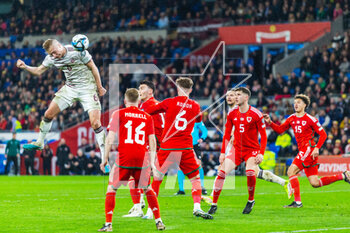 2023-03-28 - Latvian midfielder Kristers Tobers (6) heads towards goal during the UEFA Euro 2024, European Qualifiers football match between Wales and Latvia on 28 March 2023 at the Cardiff City Stadium in Cardiff, Wales - FOOTBALL - EURO 2024 - QUALIFYING - WALES V LATVIA - UEFA EUROPEAN - SOCCER