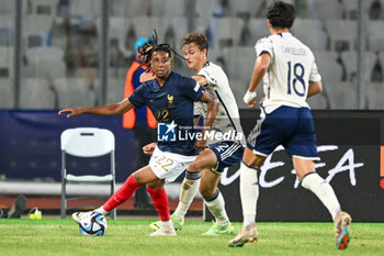 2023-06-22 - France U21’s Michael Olise against Italy U21’s Giorgio Scalvini during the first qualifying round UEFA European Under-21 Championship 2023 soccer match Italy U21 vs. France U21 at the Cluj Arena stadium in Cluj Napoca, Romania, 22nd of June 2023 - UNDER 21 MEN - FRANCE VS ITALY - UEFA EUROPEAN - SOCCER