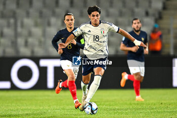 2023-06-22 - Italy U21’s Matteo Cancellieri during the first qualifying round UEFA European Under-21 Championship 2023 soccer match Italy U21 vs. France U21 at the Cluj Arena stadium in Cluj Napoca, Romania, 22nd of June 2023 - UNDER 21 MEN - FRANCE VS ITALY - UEFA EUROPEAN - SOCCER