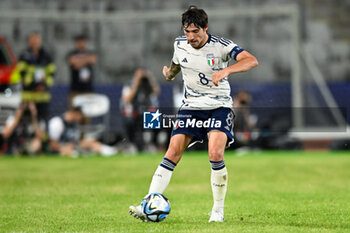 2023-06-22 - Italy U21’s Sandro Tonali during the first qualifying round UEFA European Under-21 Championship 2023 soccer match Italy U21 vs. France U21 at the Cluj Arena stadium in Cluj Napoca, Romania, 22nd of June 2023 - UNDER 21 MEN - FRANCE VS ITALY - UEFA EUROPEAN - SOCCER