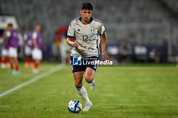 2023-06-22 - dItaly U21’s Raoul Bellanova during the first qualifying round UEFA European Under-21 Championship 2023 soccer match Italy U21 vs. France U21 at the Cluj Arena stadium in Cluj Napoca, Romania, 22nd of June 2023 - UNDER 21 MEN - FRANCE VS ITALY - UEFA EUROPEAN - SOCCER