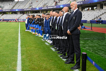 2023-06-25 - Paolo Nicolato head coach of Italy U21, the staff and substitutions during the first qualifying round UEFA European Under-21 Championship 2023 soccer match Italy U21 vs. Swiss U21 at the Cluj Arena stadium in Cluj Napoca, Romania, 25nd of June 2023 - UNDER 21 MEN - SWITZERLAND VS ITALY - UEFA EUROPEAN - SOCCER