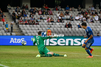 2023-06-25 - Italy U21’s Fabiano Parisi scores 3-0 during the first qualifying round UEFA European Under-21 Championship 2023 soccer match Italy U21 vs. Swiss U21 at the Cluj Arena stadium in Cluj Napoca, Romania, 25nd of June 2023 - UNDER 21 MEN - SWITZERLAND VS ITALY - UEFA EUROPEAN - SOCCER