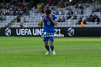 2023-06-25 - Italy U21’s Raoul Bellanova shows his disappointment after misses score during the first qualifying round UEFA European Under-21 Championship 2023 soccer match Italy U21 vs. Swiss U21 at the Cluj Arena stadium in Cluj Napoca, Romania, 25nd of June 2023 - UNDER 21 MEN - SWITZERLAND VS ITALY - UEFA EUROPEAN - SOCCER
