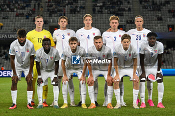 2023-06-28 - Norway U21 for team photo lined up during the third qualifying round UEFA European Under-21 Championship 2023 soccer match Italy U21 vs. Norway U21 at the Cluj Arena stadium in Cluj Napoca, Romania, 28nd of June 2023 - UNDER 21 MEN - ITALY VS NORWAY - UEFA EUROPEAN - SOCCER