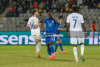 2023-06-28 - Italy U21’s Wilfried Gnonto shows his disappointment after missing goal during the third qualifying round UEFA European Under-21 Championship 2023 soccer match Italy U21 vs. Norway U21 at the Cluj Arena stadium in Cluj Napoca, Romania, 28nd of June 2023 - UNDER 21 MEN - ITALY VS NORWAY - UEFA EUROPEAN - SOCCER