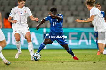 2023-06-28 - Italy U21’s Wilfried Gnonto during the third qualifying round UEFA European Under-21 Championship 2023 soccer match Italy U21 vs. Norway U21 at the Cluj Arena stadium in Cluj Napoca, Romania, 28nd of June 2023 - UNDER 21 MEN - ITALY VS NORWAY - UEFA EUROPEAN - SOCCER