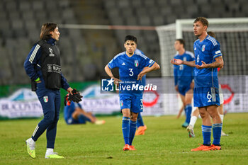 2023-06-28 - aItaly U21’s Fabiano Parisi and Italy U21’s Matteo Lovato desperate after the esclusion of UEFA European Under-21 Championship 2023 soccer match Italy U21 vs. Norway U21 at the Cluj Arena stadium in Cluj Napoca, Romania, 28nd of June 2023 - UNDER 21 MEN - ITALY VS NORWAY - UEFA EUROPEAN - SOCCER