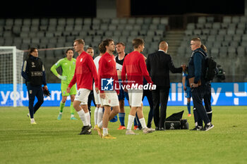 2023-06-28 - Norway U21 sad after loosing the qualification at quarter-final during UEFA European Under-21 Championship 2023 soccer match Italy U21 vs. Norway U21 at the CFR Cluj Stadium in Cluj Napoca, Romania, 28nd of June 2023 - UNDER 21 MEN - ITALY VS NORWAY - UEFA EUROPEAN - SOCCER