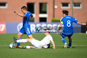 2023-05-24 - Italy U17’s Vittorio Magni in action during the qualifying phase Under-17 Championship Hungary 2023 soccer match Italy U17 vs. Slovenia U17 at the Globall Football Park stadium in Telki, Hungary, 24th of May 2023 - UNDER 17 MEN - SLOVENIA VS ITALY - UEFA EUROPEAN - SOCCER