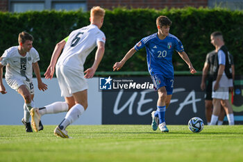 2023-05-24 - Italy U17’s Mattia Liberali in action during the qualifying phase Under-17 Championship Hungary 2023 soccer match Italy U17 vs. Slovenia U17 at the Globall Football Park stadium in Telki, Hungary, 24th of May 2023 - UNDER 17 MEN - SLOVENIA VS ITALY - UEFA EUROPEAN - SOCCER