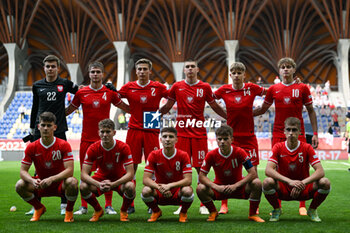 2023-05-30 - Poland U17 formation during the qualifying phase Under-17 Championship Hungary 2023 soccer match Poland U17 vs. Germany U17 at the Pancho Arena stadium in Felcsut, Hungary, 30rd of May 2023 - U17 - POLAND U17 VS GERMANY U17 - UEFA EUROPEAN - SOCCER