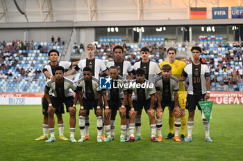 2023-06-02 - Germany U17 for team photo lined up during the final phase Under-17 Championship Hungary 2023 soccer match Germany U17 vs. France U17 at the Nandor Hidegkuti Stadion stadium in Budapest, Hungary, 2nd of June 2023 - UNDER 17 FINAL - GERMANY VS FRANCE - UEFA EUROPEAN - SOCCER