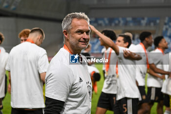 2023-06-02 - Happiness of Christian Wuck head coach of Germany U17 after win the final phase Under-17 Championship Hungary 2023 soccer match vs. France U17 at the Nandor Hidegkuti Stadion stadium in Budapest, Hungary, 2nd of June 2023 - UNDER 17 FINAL - GERMANY VS FRANCE - UEFA EUROPEAN - SOCCER