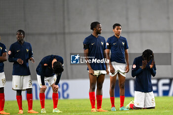 2023-06-02 - France U17 during penalties during the final phase Under-17 Championship Hungary 2023 soccer match Germany U17 vs. France U17 at the Nandor Hidegkuti Stadion stadium in Budapest, Hungary, 2nd of June 2023 - UNDER 17 FINAL - GERMANY VS FRANCE - UEFA EUROPEAN - SOCCER