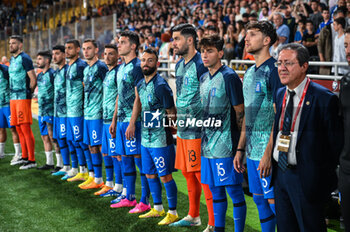 2023-06-16 - Bench players of Greece during the UEFA EURO 2024 qualifying round group B match between Greece and the Republic of Ireland at OPAP Arena on May 16, 2023, in Athens, Greece. - QUALIFICATIONS - GREECE VS IRELAND - UEFA EUROPEAN - SOCCER