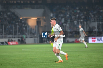 2023-06-16 - 7 EVAN FERGUSON of the Republic of Ireland during the UEFA EURO 2024 qualifying round group B match between Greece and the Republic of Ireland at OPAP Arena on May 16, 2023, in Athens, Greece. - QUALIFICATIONS - GREECE VS IRELAND - UEFA EUROPEAN - SOCCER