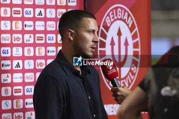 2023-06-17 - Former Red Devils captain Eden Hazard answers to the media following the UEFA Euro 2024, European Qualifiers, Group F, football match between Belgium and Austria on June 17, 2023 at King Baudouin Stadium in Brussels, Belgique - FOOTBALL - EURO 2024 - QUALIFYING - BELGIUM V AUSTRIA - UEFA EUROPEAN - SOCCER
