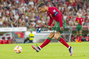 2023-06-17 - Cristiano Ronaldo of Portugal during the UEFA Euro 2024, European Qualifiers, Group J, football match between Portugal and Bosnia and Herzegovina on June 17, 2023 at Estádio do SL Benfica in Lisbon, Portugal - FOOTBALL - EURO 2024 - QUALIFYING - PORTUGAL V BOSNIA HERZEGOVINA - UEFA EUROPEAN - SOCCER