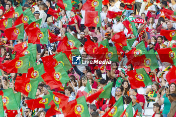 2023-06-17 - Portugal flags during the UEFA Euro 2024, European Qualifiers, Group J, football match between Portugal and Bosnia and Herzegovina on June 17, 2023 at Estádio do SL Benfica in Lisbon, Portugal - FOOTBALL - EURO 2024 - QUALIFYING - PORTUGAL V BOSNIA HERZEGOVINA - UEFA EUROPEAN - SOCCER