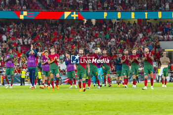 2023-06-17 - Portugal players celebrate at full time during the UEFA Euro 2024, European Qualifiers, Group J, football match between Portugal and Bosnia and Herzegovina on June 17, 2023 at Estádio do SL Benfica in Lisbon, Portugal - FOOTBALL - EURO 2024 - QUALIFYING - PORTUGAL V BOSNIA HERZEGOVINA - UEFA EUROPEAN - SOCCER